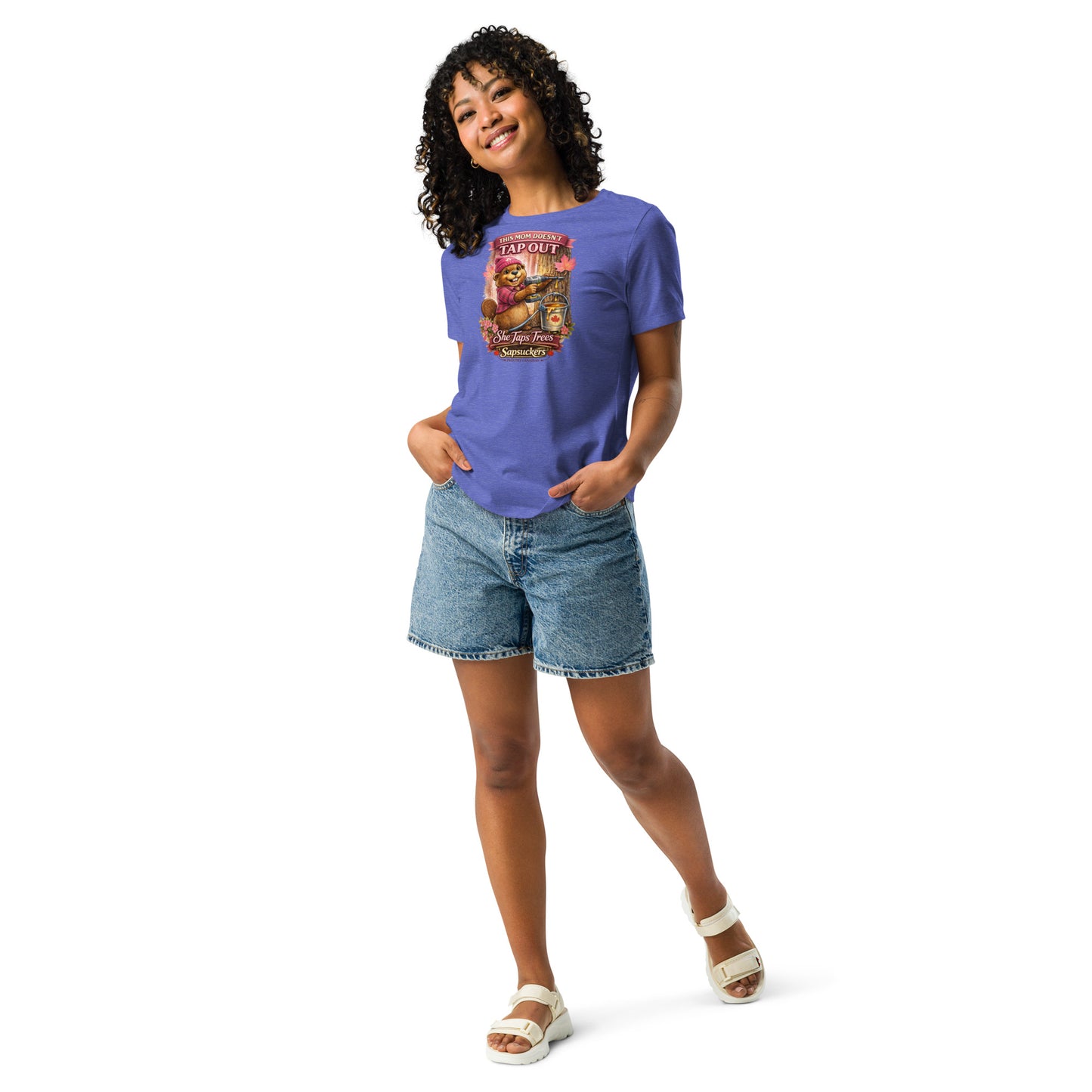 This Mom Doesn't Tap Out Women's Tee — front view — Sapsuckers® Canadian tee