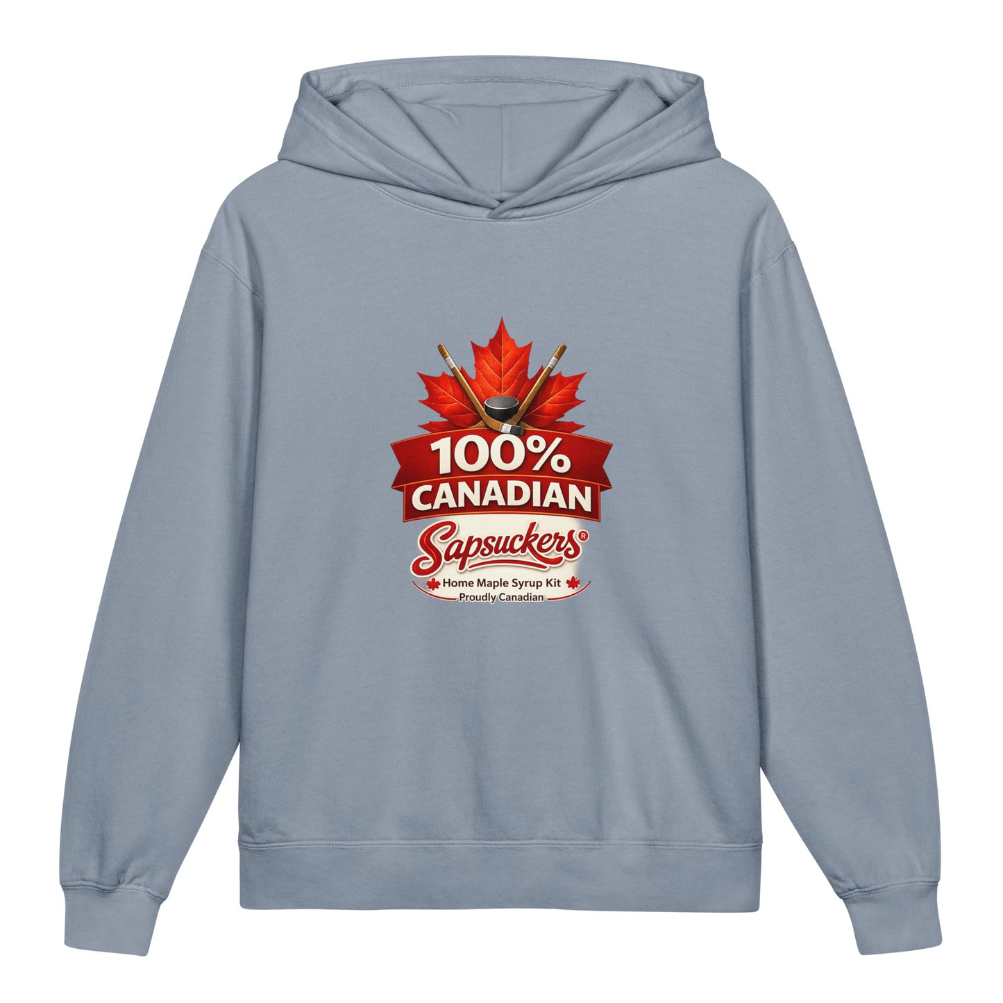 Sapsuckers 100% Canadian Kids Hoodie - Blue Jean