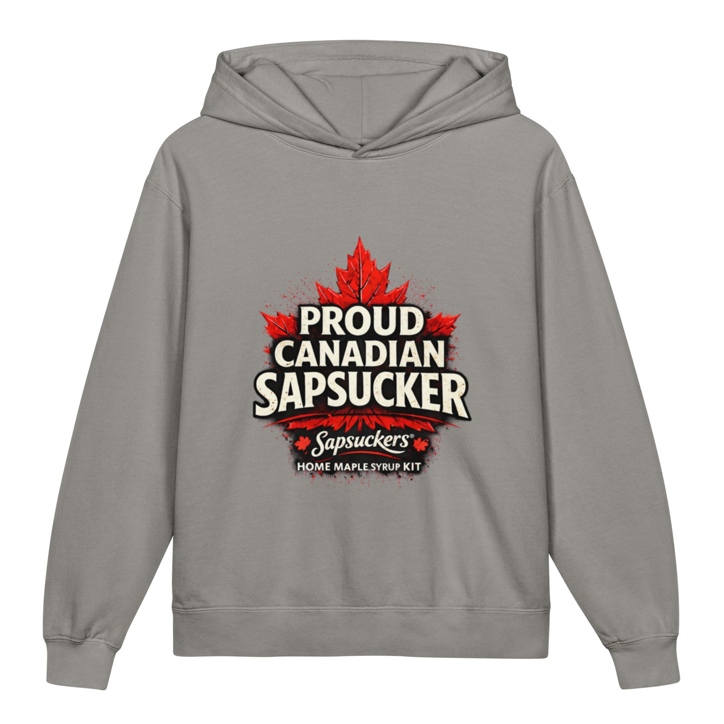 Sapsuckers Proud Canadian Sapsucker Kids Hoodie - Grey