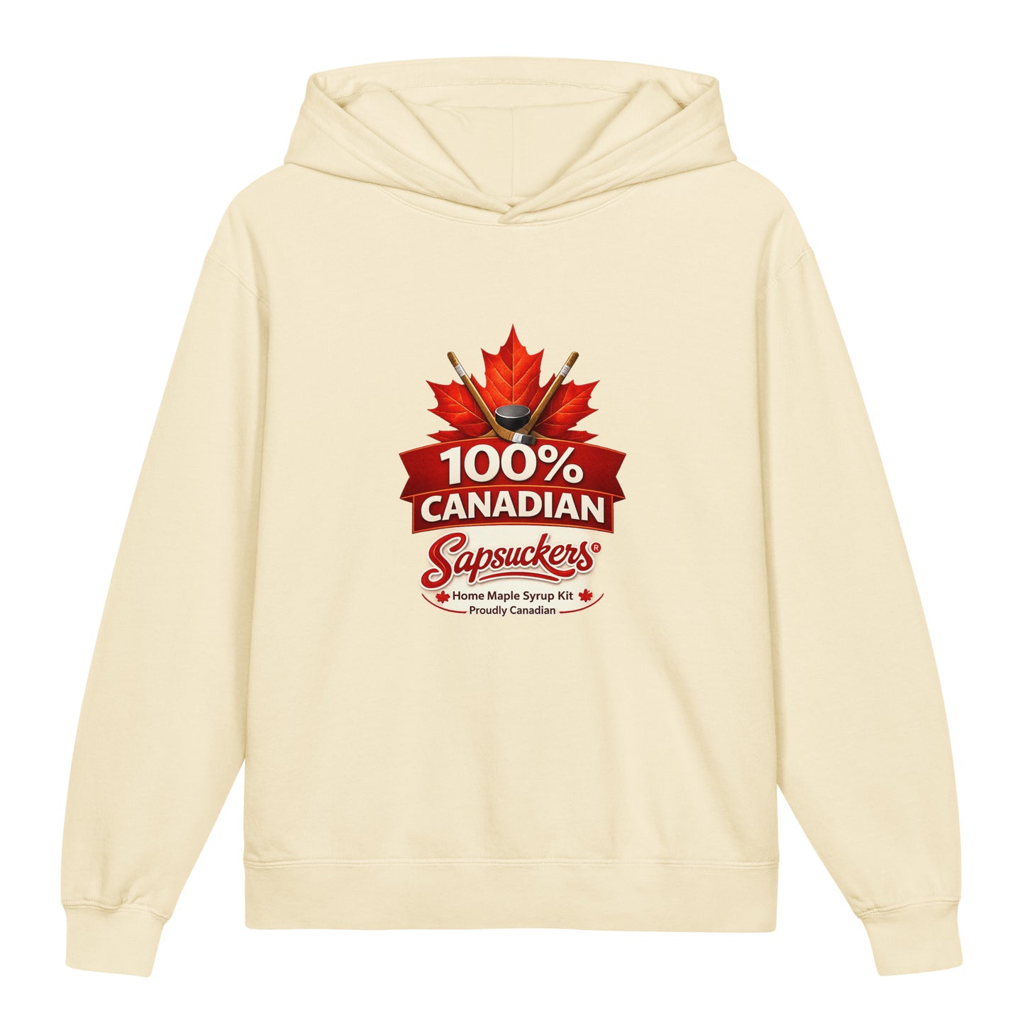 Sapsuckers 100% Canadian Kids Hoodie - Ivory