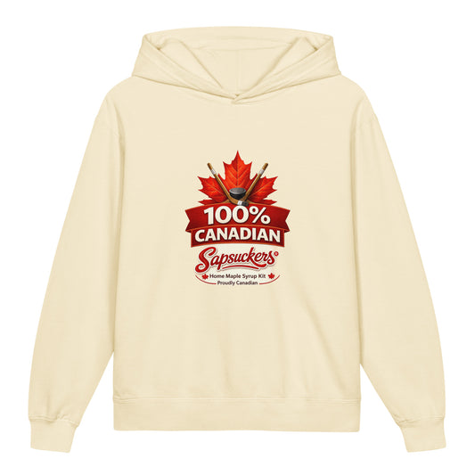 Sapsuckers 100% Canadian Kids Hoodie - Ivory