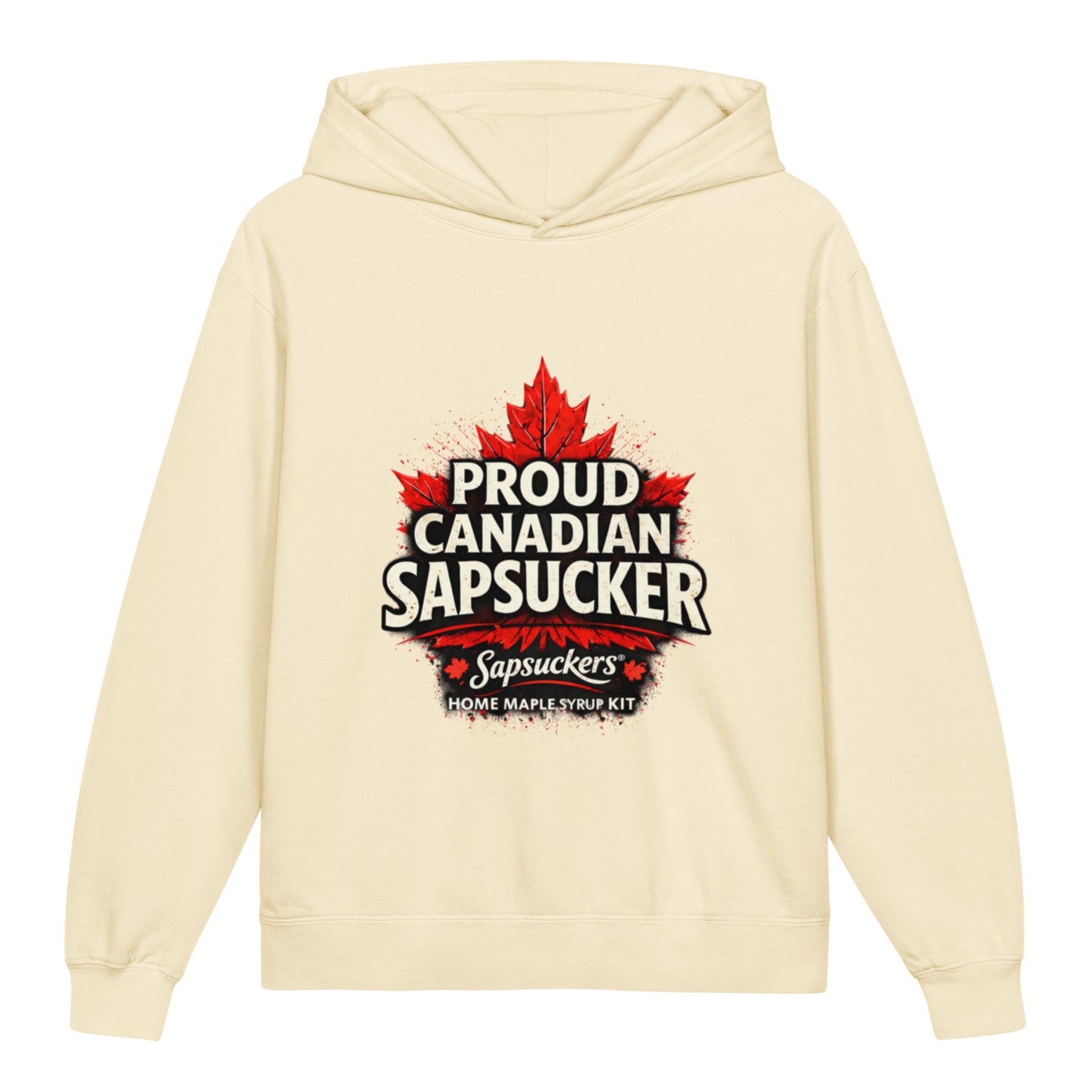 Sapsuckers Proud Canadian Sapsucker Kids Hoodie - Ivory