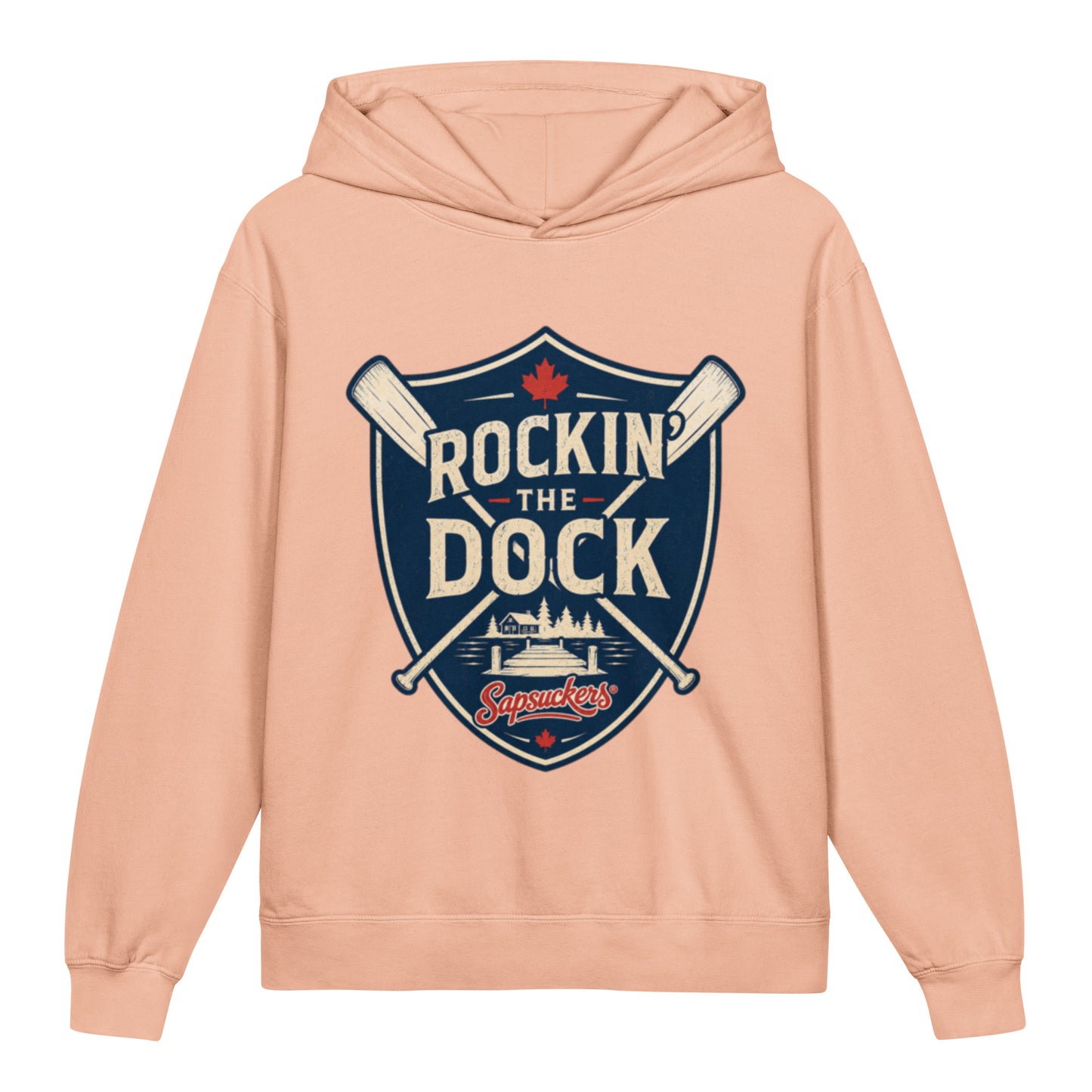 Rockin' the Dock Kids Hoodie — front view — Sapsuckers® Canadian hoodie