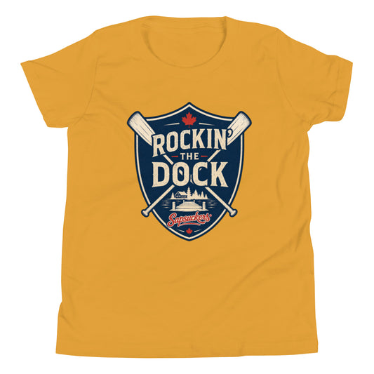 Rockin' the Dock Kids Tee — front view — Sapsuckers® Canadian tee