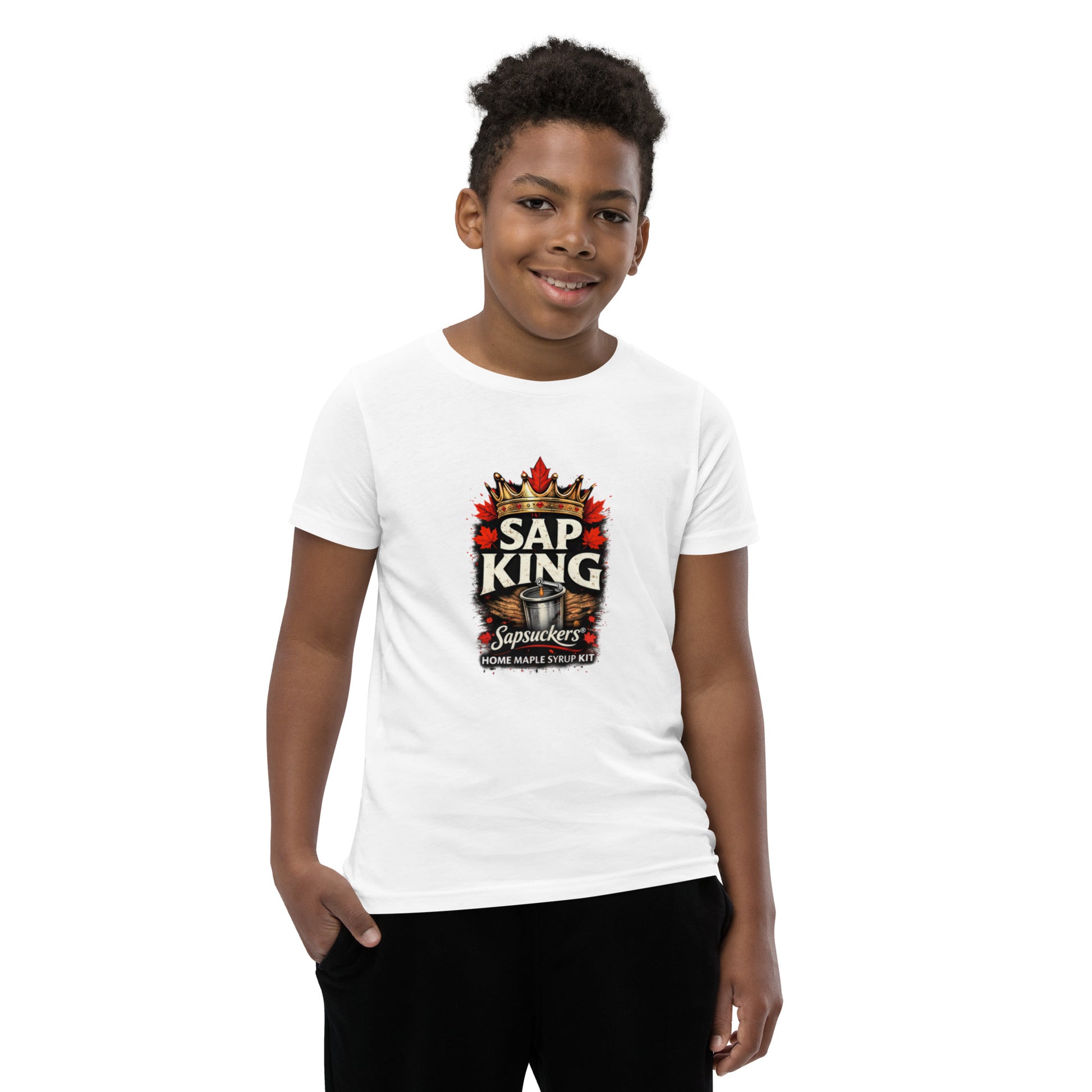 Sap King Kids Tee — front view — Sapsuckers® Canadian tee