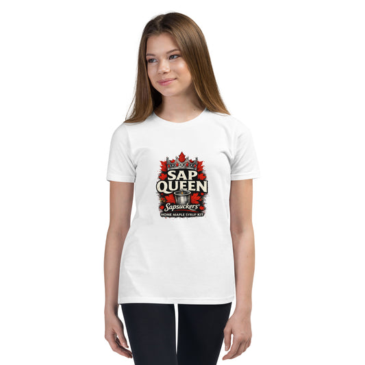 Sap Queen Kids Tee — front view — Sapsuckers® Canadian tee